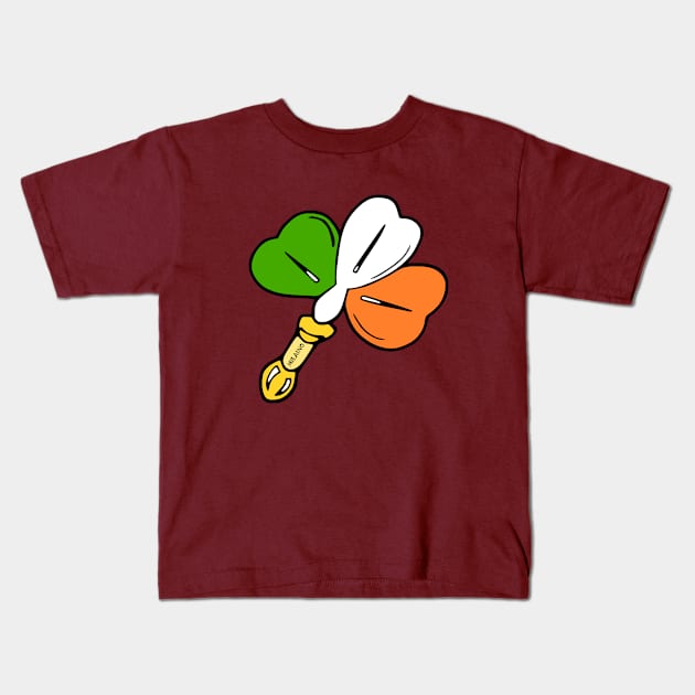 Cool Ireland Shamrock Flag by Milaino Kids T-Shirt by Milaino